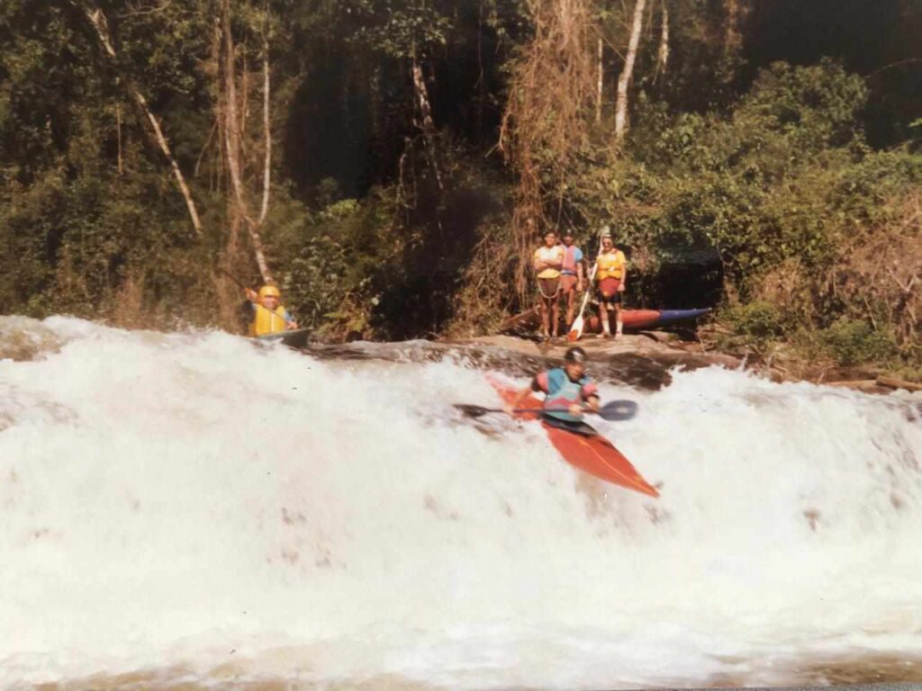 Treinos com a turma da Canoar, Zé Pupo na corredeira