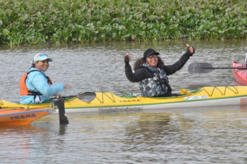 Largada da circunavegação de iguape
Roberta Rodrigues e Sula Araújo (Remadoras da Ilha Comprida)